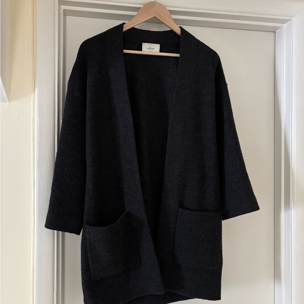 Wilfred Dark Gray Wool Coat
